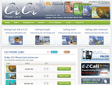 Tablet Screenshot of ciciphonecard.com